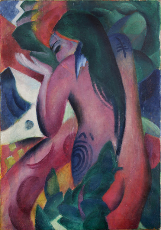 Reproduction du tableau « Femme rouge - Franz Marc » par Alpha Reproduction en peinture à l’huile