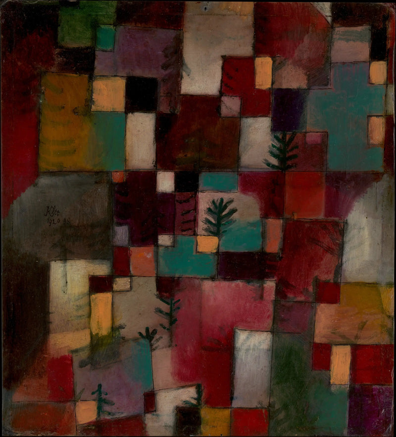 Rode-groene en violet-geel ritmes - Paul Klee