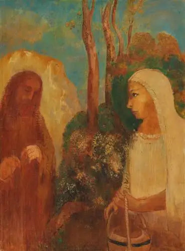 Jezus en de Samaritaanse - Odilon Redon