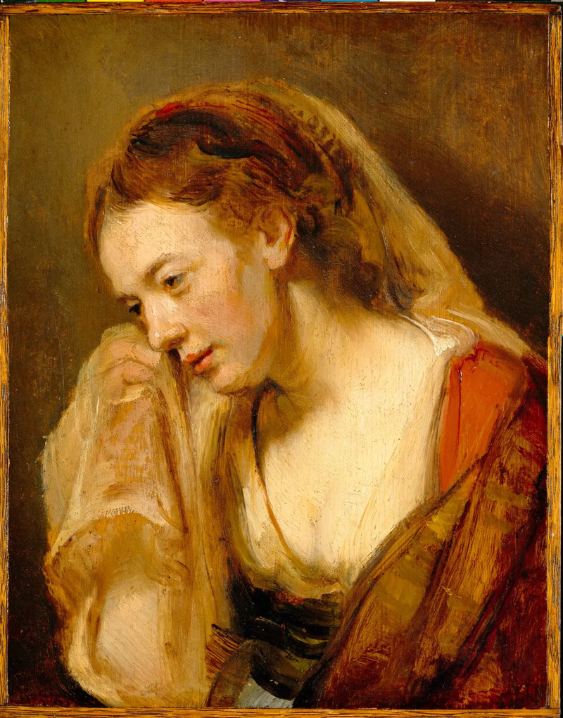 Een vrouw die huilt - Rembrandt