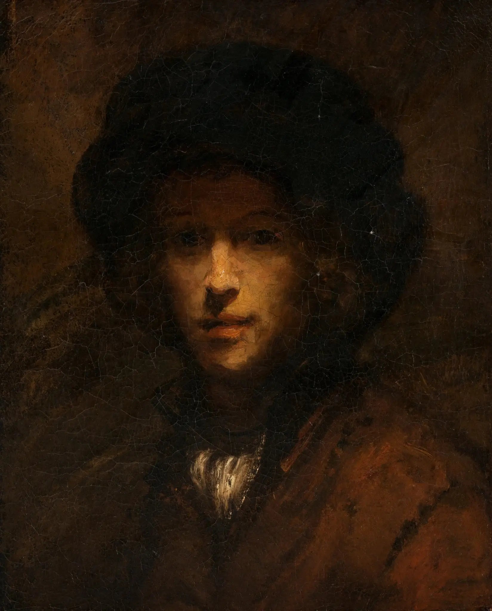 Reproduction du tableau « Portrait de Titus (surpeint enlevé entre 1908-1935) - Rembrandt » par Alpha Reproduction en peinture à l’huile