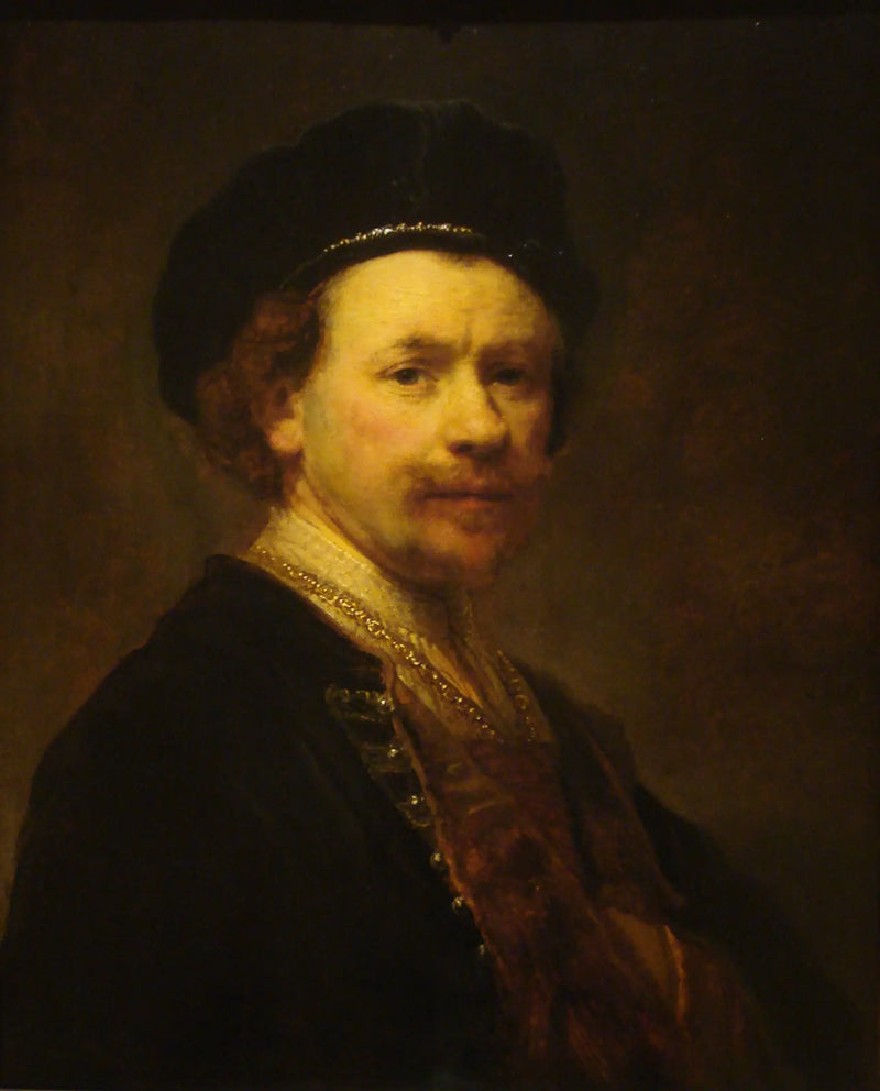 Zelfportret met baret - Rembrandt