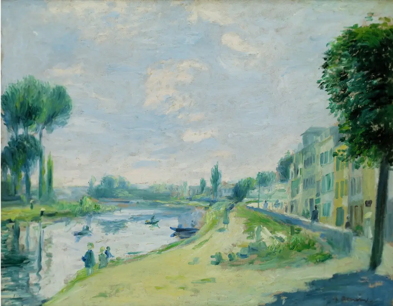 Oever van de Seine, Bougival - Pierre-Auguste Renoir