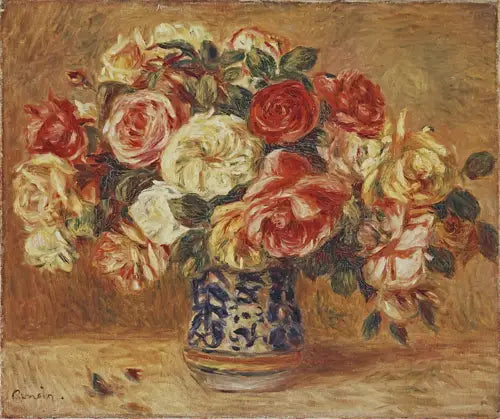 Boeket van rozen - Pierre-Auguste Renoir