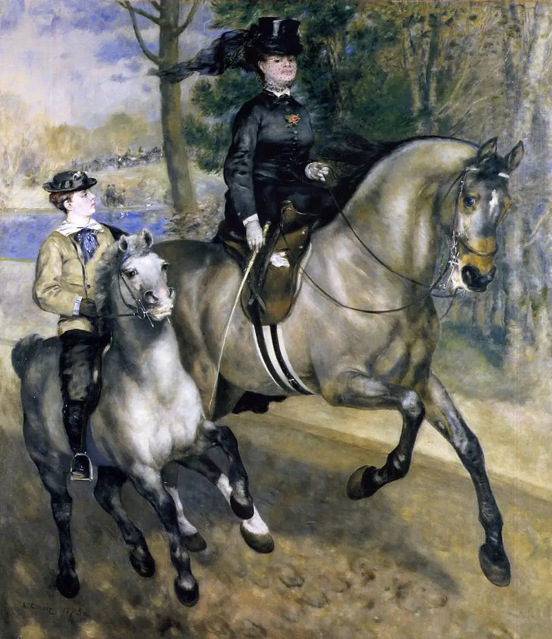 Ruiterlaan in het Bois de Boulogne - Pierre-Auguste Renoir