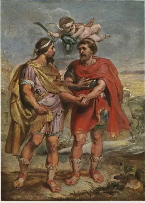 Romulus en Titus Tatius - Peter Paul Rubens
