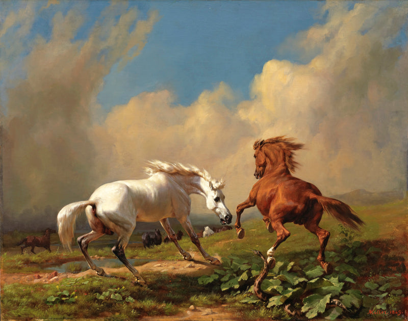 Chevaux effrayés par l’orage - Rudolf Koller