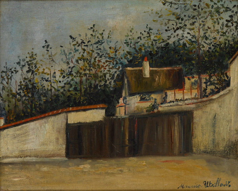 Rue Saint-Vincent et Chaumière d’Henri IV, Montmartre (1918) - Maurice Utrillo
