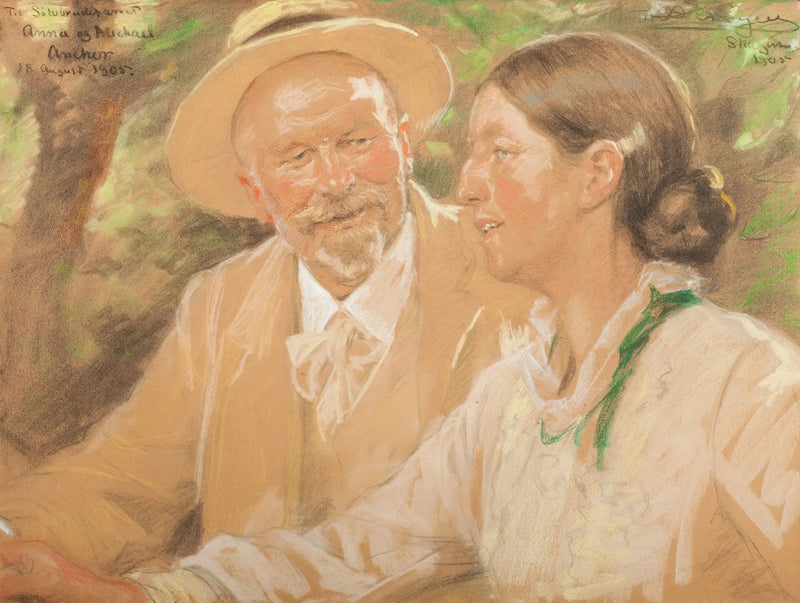 Anna en Michael Ancher op hun zilveren bruiloft - Peder Severin Krøyer