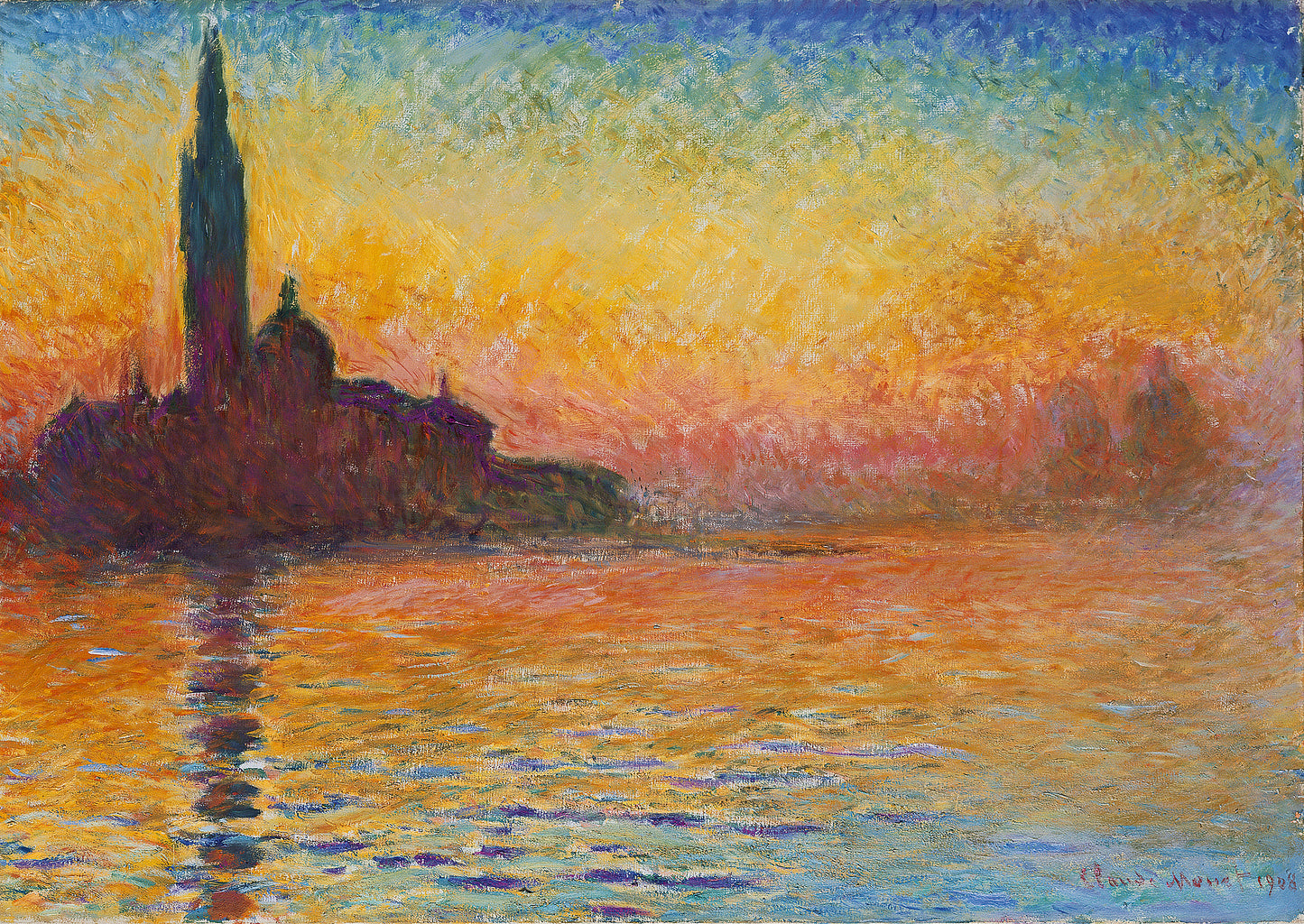 Saint-Georges Majeur bij schemering – Claude Monet, 1908