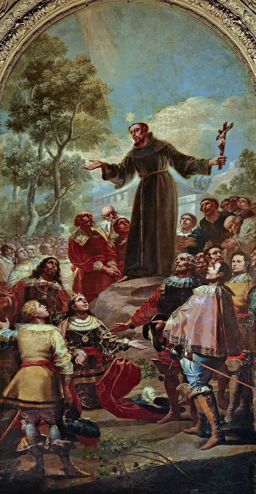 Reproduction du tableau « Saint Bernardin de Sienne prêchant devant Alphonse V d'Aragon - Francisco de Goya » par Alpha Reproduction en peinture à l’huile