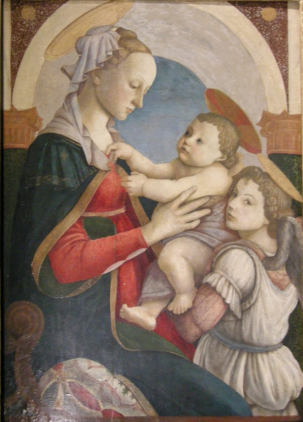 De Maagd met het Kind en een Engel - Sandro Botticelli