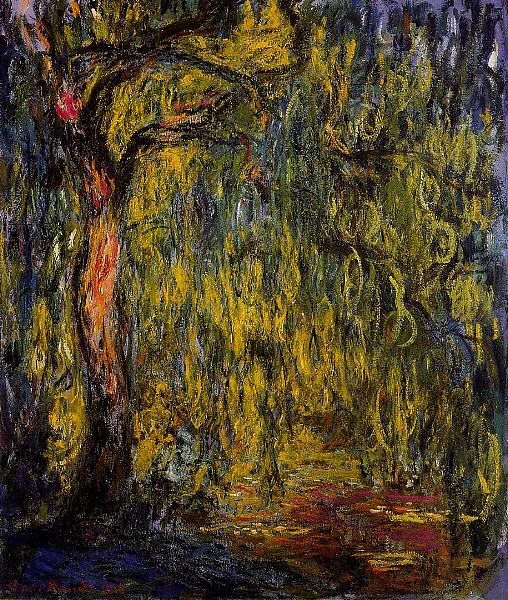 Weeping Willow - Reproductie schilderij Monet