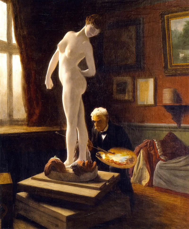 Zelfportret schilderend De Boules Speelster - Jean-Léon Gérôme