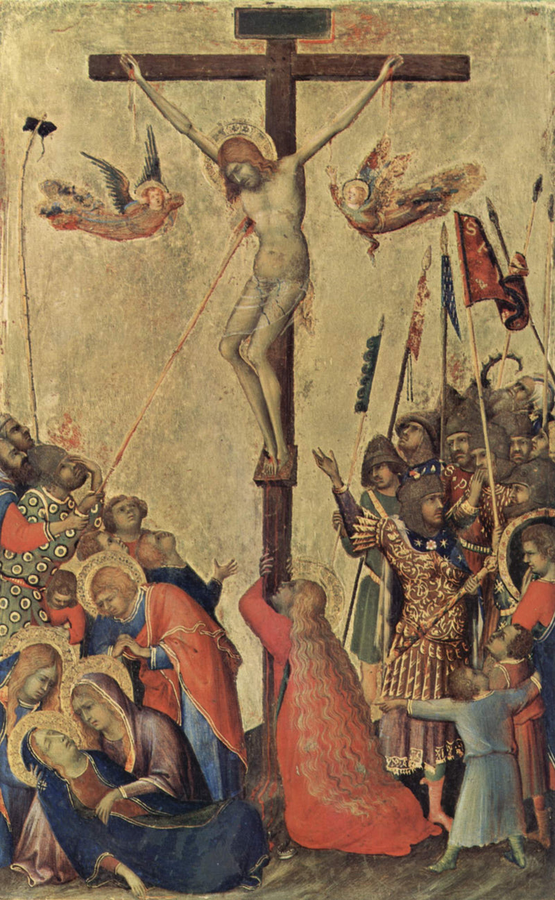 Kruisiging. «De steek met de lans.» - Simone Martini