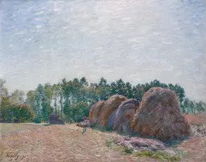 De Strobalen in Moret - ochtendeffect - Alfred Sisley