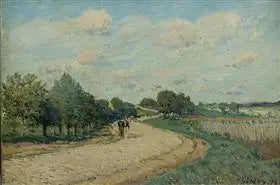 De Weg naar Mantes - Alfred Sisley