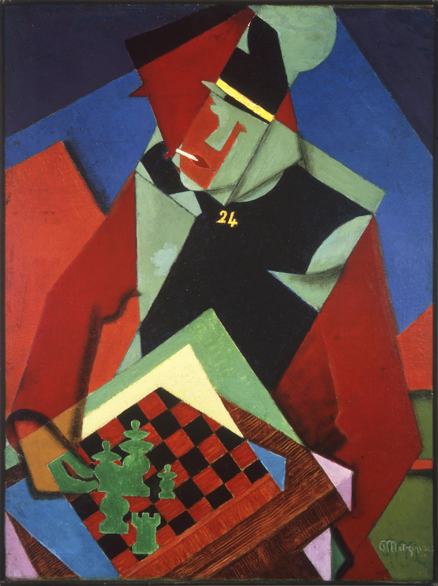 Soldaat bij een schaakspel – Jean Metzinger (1914–1915)