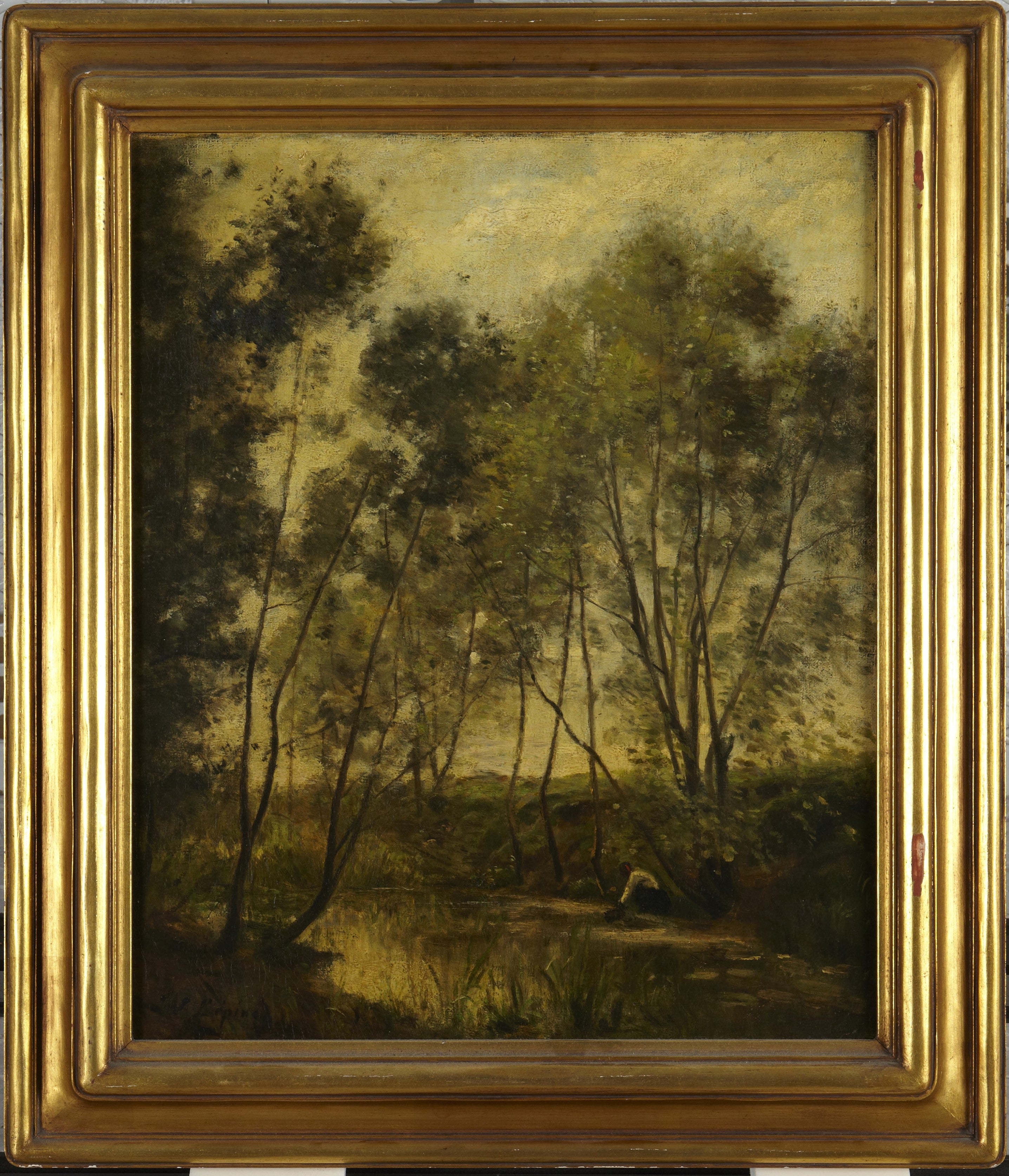 Femme au bord d’un ruisseau - Stanislas Lépine - Alpha Reproduction