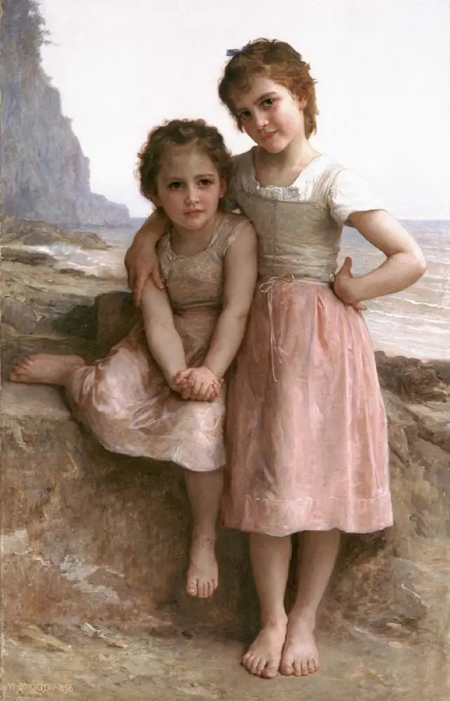Zusters aan de oever - Bouguereau