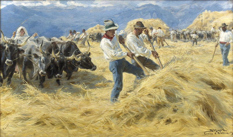 Oogst in de Abruzzen. Cività d'Antino - Peder Severin Krøyer
