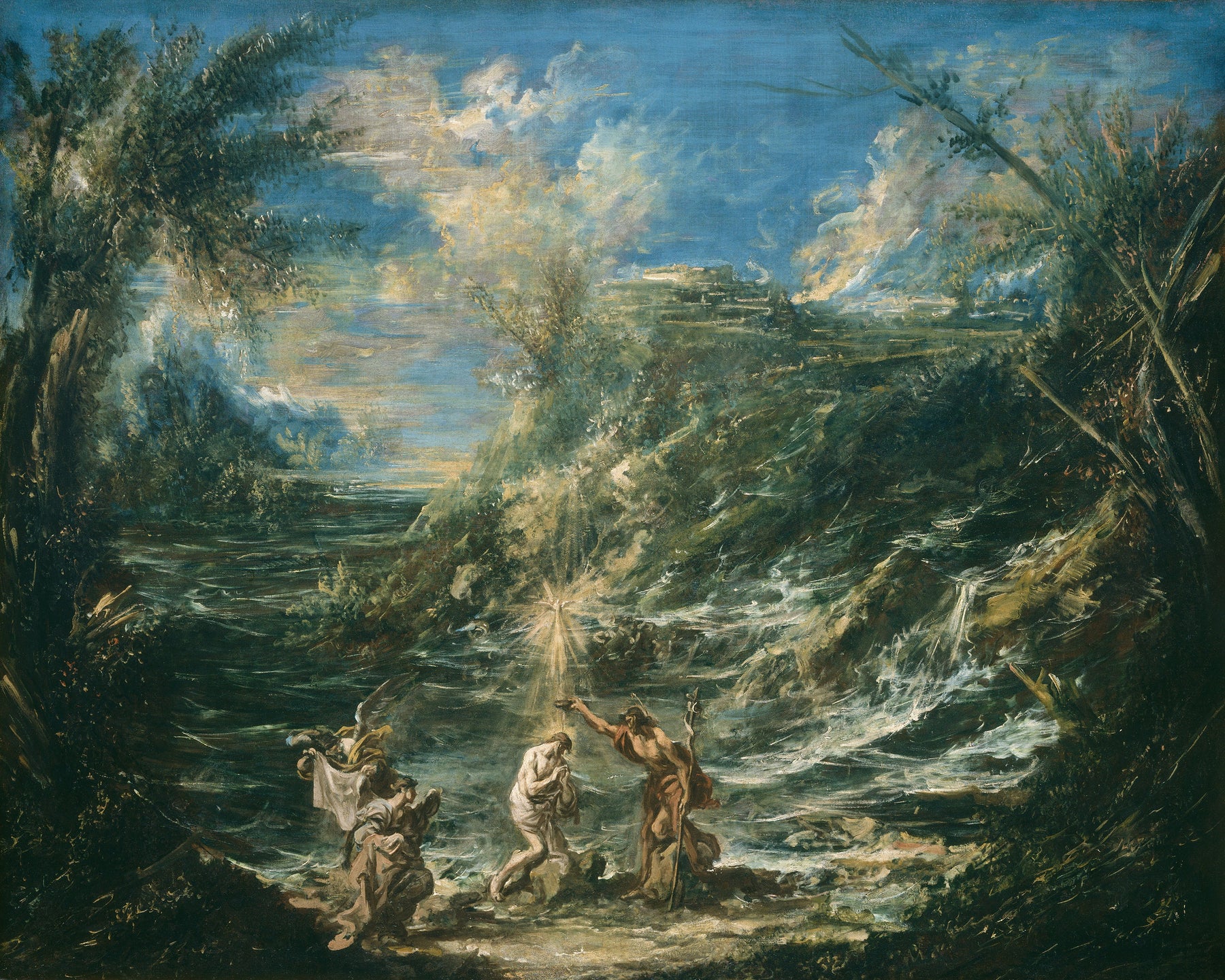 Le baptême du Christ - Alessandro Magnasco image 1 reproduction de peinture à l’huile