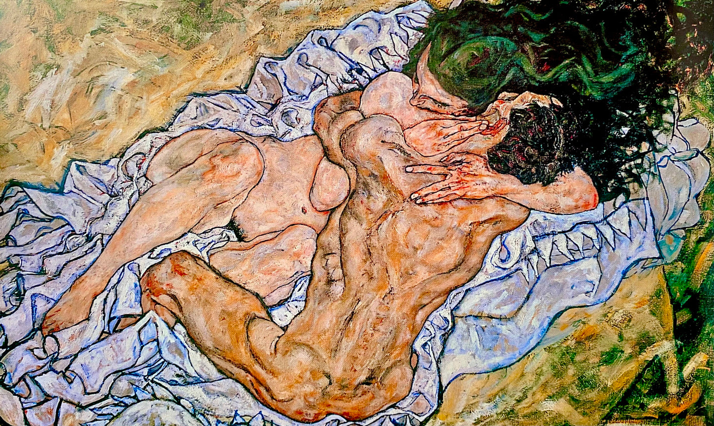 💞 De Omhelzing (Liefdeskoppel II) – Egon Schiele (1917)