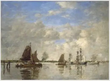 De Maas bij Dordrecht - Eugène Boudin