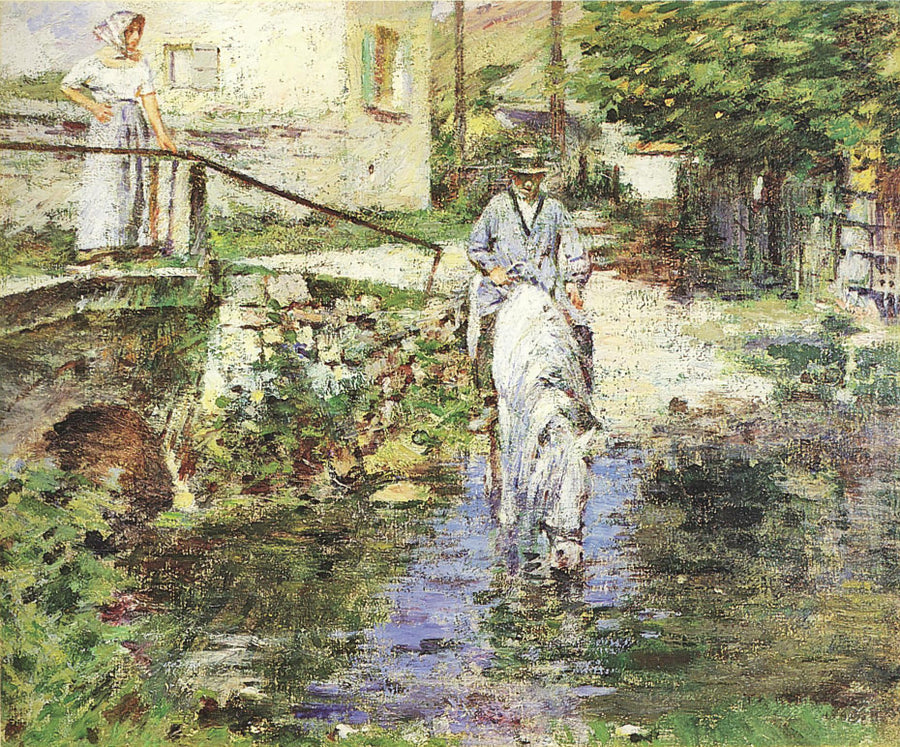 Père Trognon et sa fille - Theodore Robinson