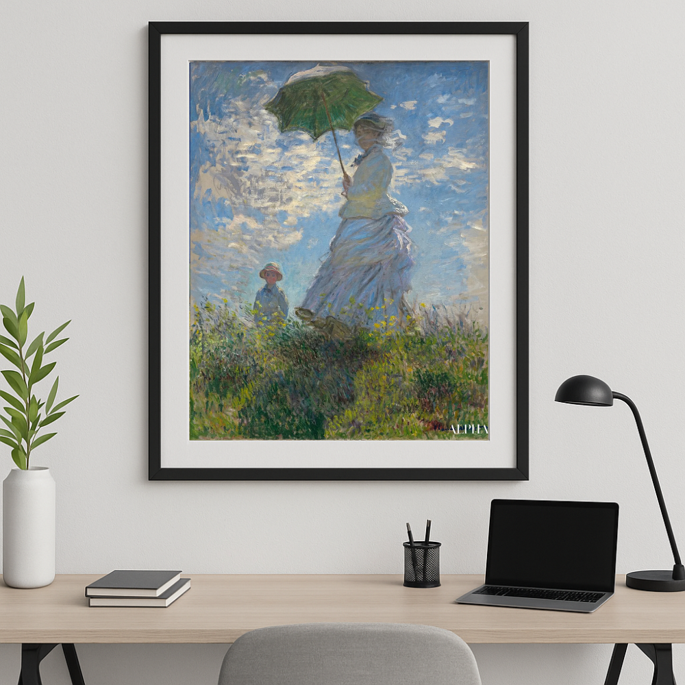 Vrouw met een parasol – Claude Monet, 1875