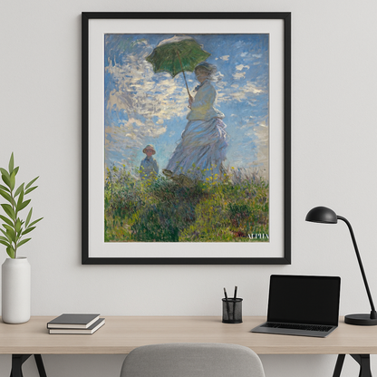 Vrouw met een parasol – Claude Monet, 1875