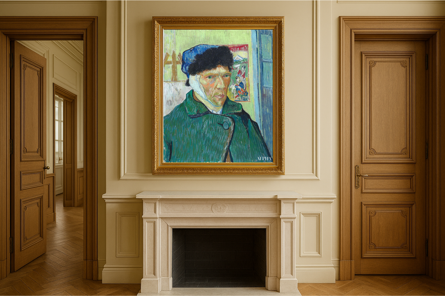 🎨 Zelfportret met verbonden oor – Vincent van Gogh (1889)