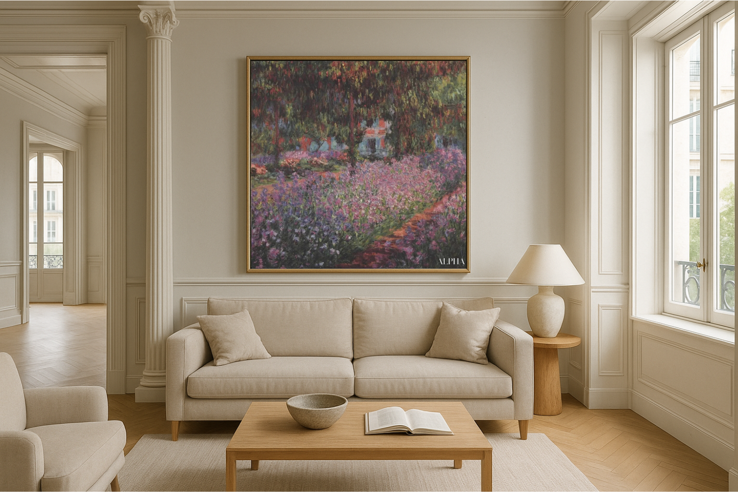 De Tuin van de Kunstenaar in Giverny (Iris) – Claude Monet, rond 1900