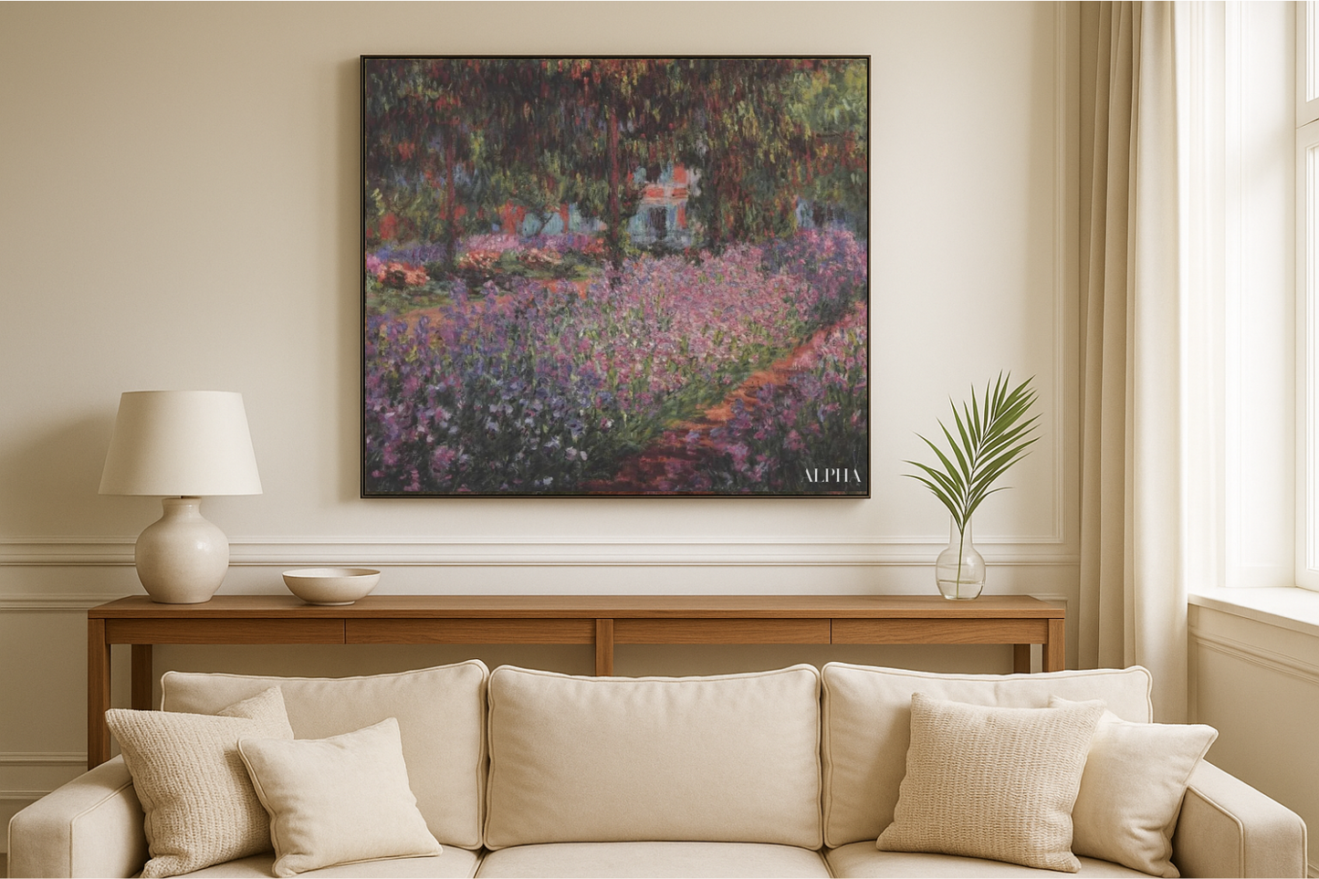 De Tuin van de Kunstenaar in Giverny (Iris) – Claude Monet, rond 1900