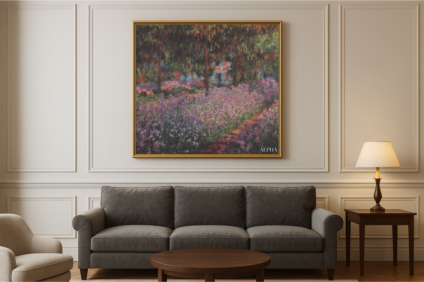 De Tuin van de Kunstenaar in Giverny (Iris) – Claude Monet, rond 1900