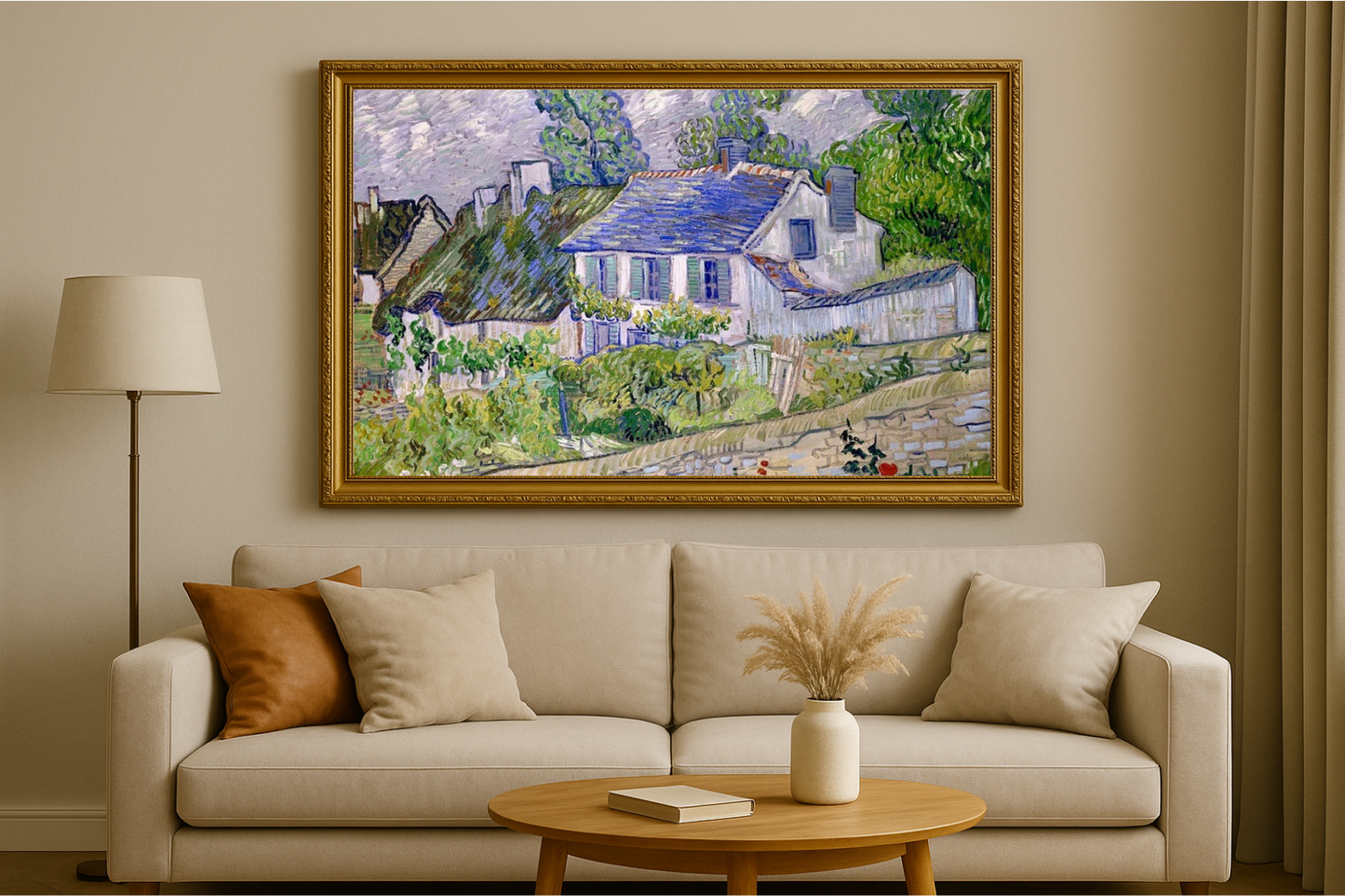🏡 Huizen in Auvers II – Vincent van Gogh (1890)