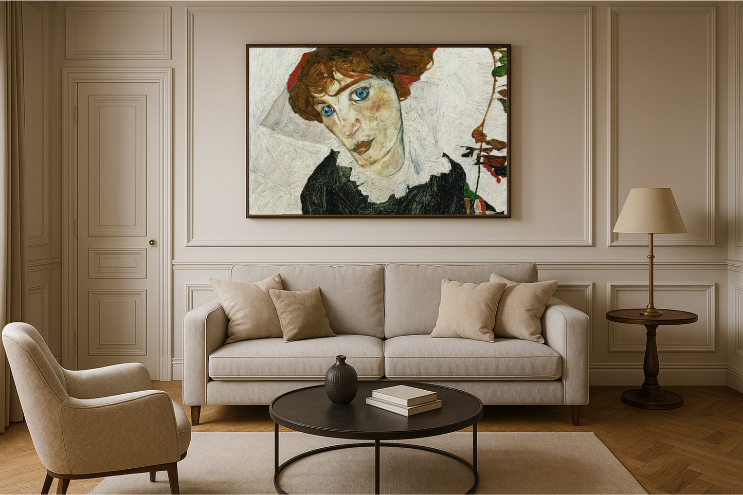 Portret van Walburga Neuzil (Wally) - Egon Schiele