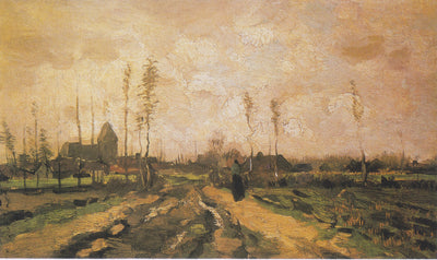 Landschap met kerk en huizen - Vincent van Gogh