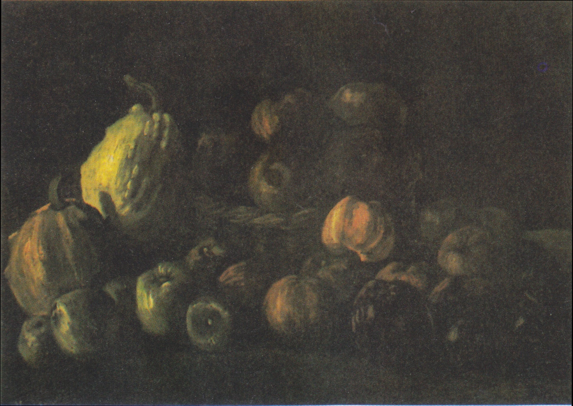 Stilleven met een mand appels en twee pompoenen - Vincent van Gogh