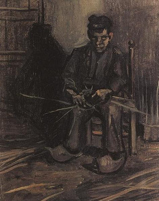 Boer die een mand maakt - Vincent van Gogh