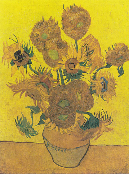 🌻 Vaas met Vijftien Zonnebloemen – Vincent van Gogh (1888)
