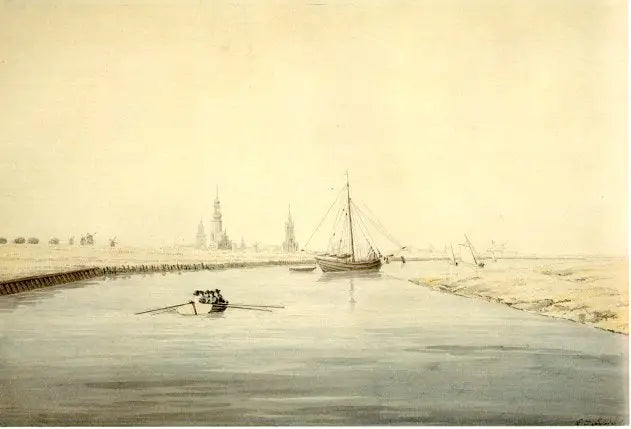 Uitzicht op Greifswald vanuit het Oosten - Caspar David Friedrich