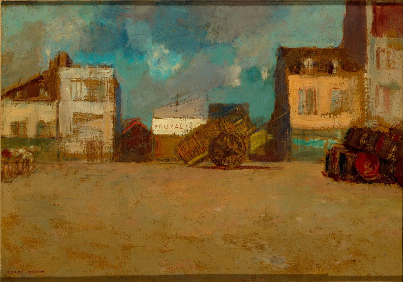 Dorpsplein, Bretagne - Odilon Redon