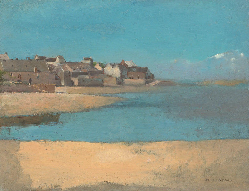 Dorp aan zee in Bretagne - Odilon Redon