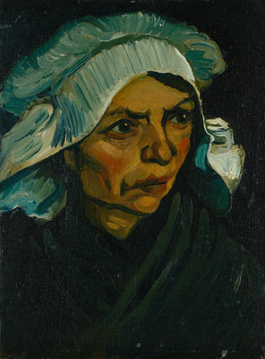 Boerenkop met witte muts - Vincent van Gogh