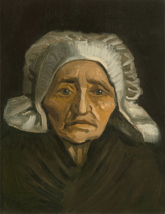 👵 Boerenkop met witte muts – Vincent van Gogh (1884)