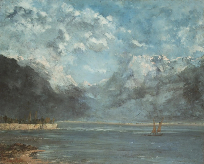 Uitzicht op het Meer van Genève - Gustave Courbet