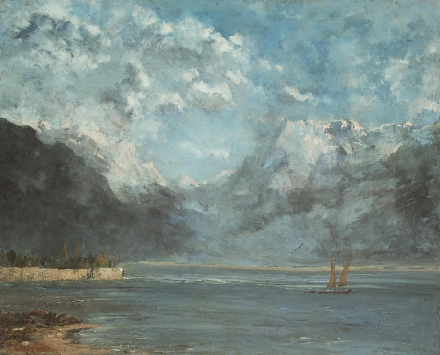 Uitzicht op het Meer van Genève - Gustave Courbet