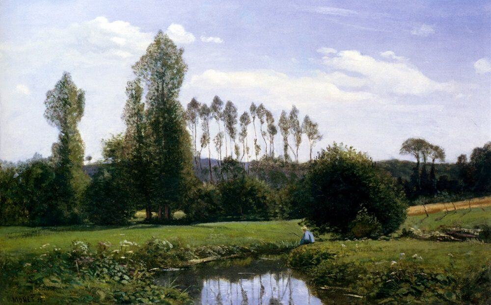 Uitzicht op Rouelles – Claude Monet (rond 1858–1859)
