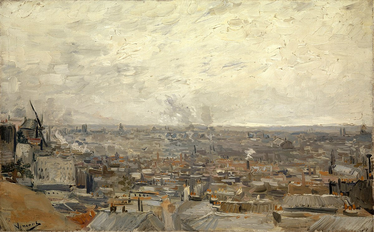 🏙️ Uitzicht op Parijs vanaf Montmartre – Vincent van Gogh (1886)